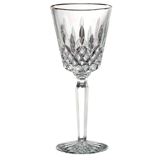 Waterford Lismore Platinum Goblet 7 Oz